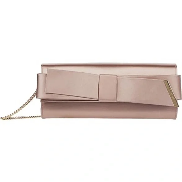TED BAKER Abyya Bow Evening Clutch Pink - Picture 1 of 10
